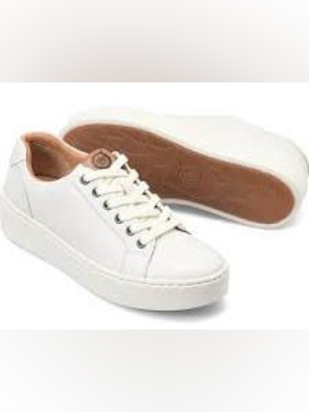 Born Ivory Leather Platform Sneakers for Women